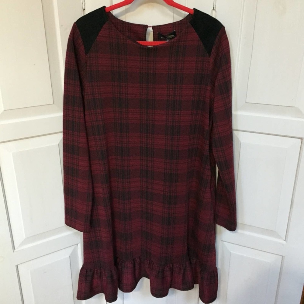 Suzanne Betro Red & Black Plaid Dress